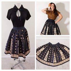 The Oblong Box Sneak Tiki Circle Skirt -50's Style